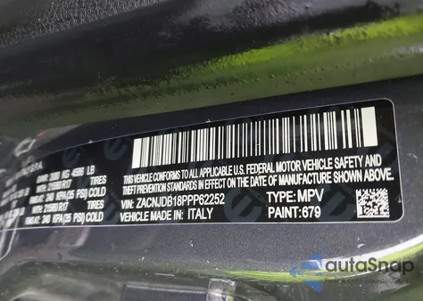 2023 Jeep Renegade Latitude 4X4 z USA, uszkodzony, nr VIN ZACNJDB18PPP62252